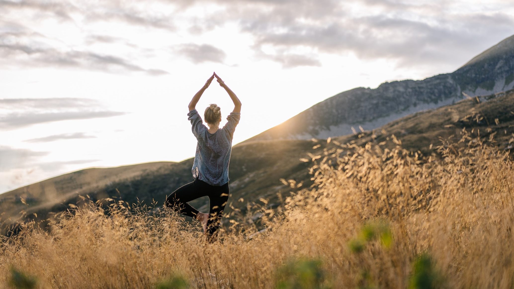 Word Stock Womans Yoga Pose Outdoors Aspect Ratio 1600 900