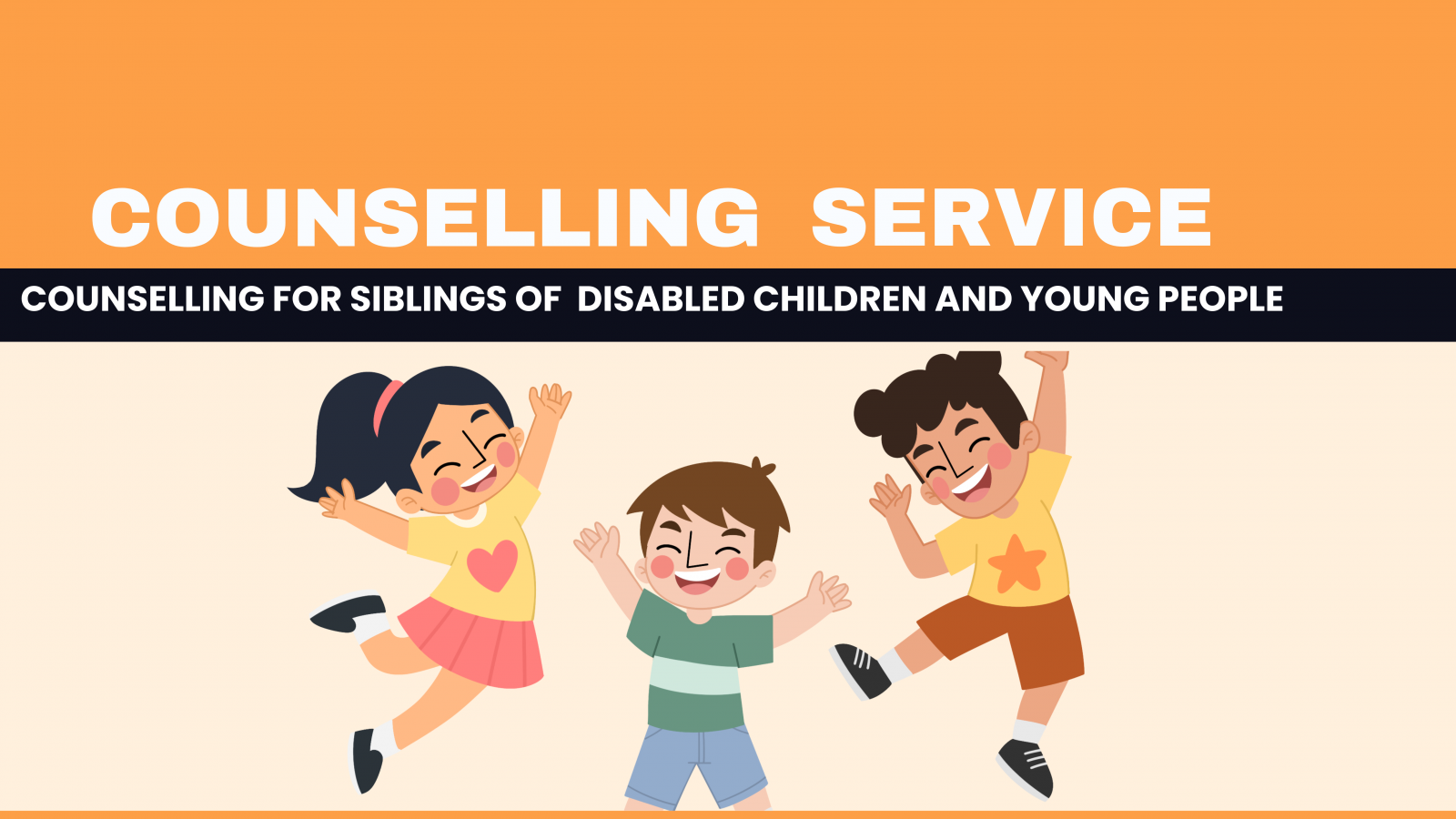 Orange And White Illustrative Counseling Service Flyer 2000 X 800 Mm 16 Aspect Ratio 1600 900