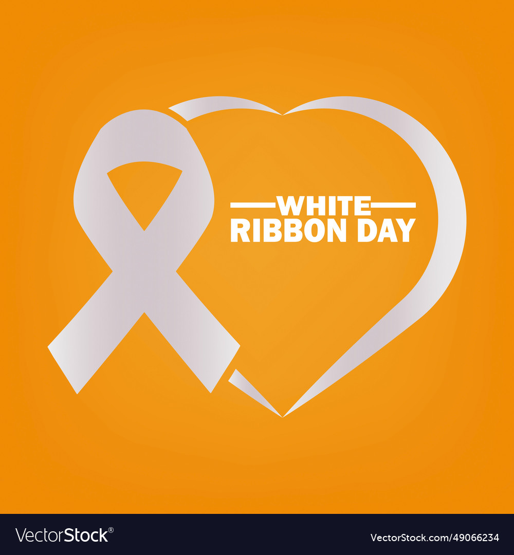 White Ribbon Day Vector 49066234